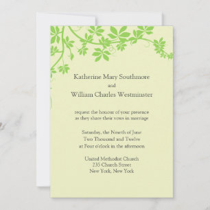 Light Green And Chartreuse Wedding Invitations