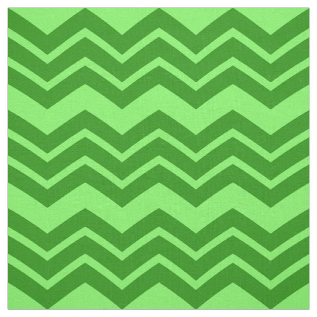 Light Green and Darker Green Chevron Pattern  Fabric (Swatch)