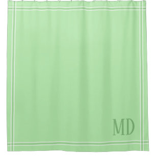 Light Green and White Striped Custom Initials