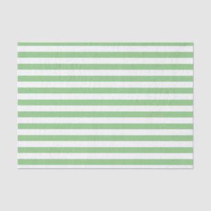 Light Green and White Stripes Tissue Paper