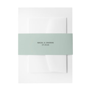 Light Green Belly Band Invitation Belly Band