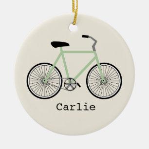 Light Green Bicycle Personalized Ornament