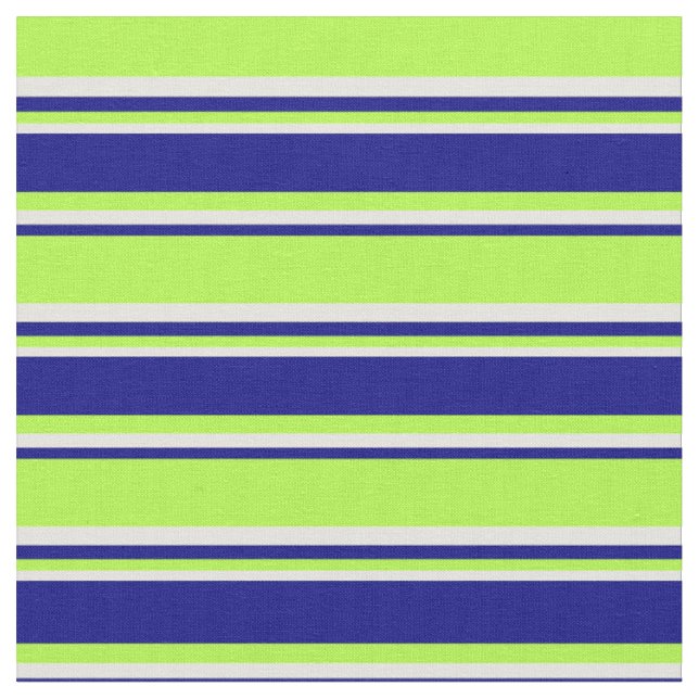 Light Green, Blue & Light Yellow Coloured Stripes Fabric (Close Up)