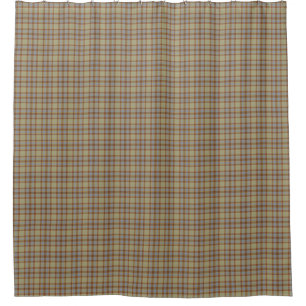 Light Green Blue Tartan Plaid Shower Curtain