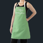 Light Green Business Apron<br><div class="desc">This easy to personalize light green apron,  is a perfect for a food related business,  such as a catering company,  bakery or restaurant.</div>