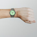 Light Green Business Brand on Men's Watch<br><div class="desc">Your business logo on light green background on men's watch. Accessory that you can include in your promotional products, giveaway items or gifts to your customers or clients to advertise your business or to promote your brand. Customizable watch that you can put your business logo to build brand name awareness....</div>