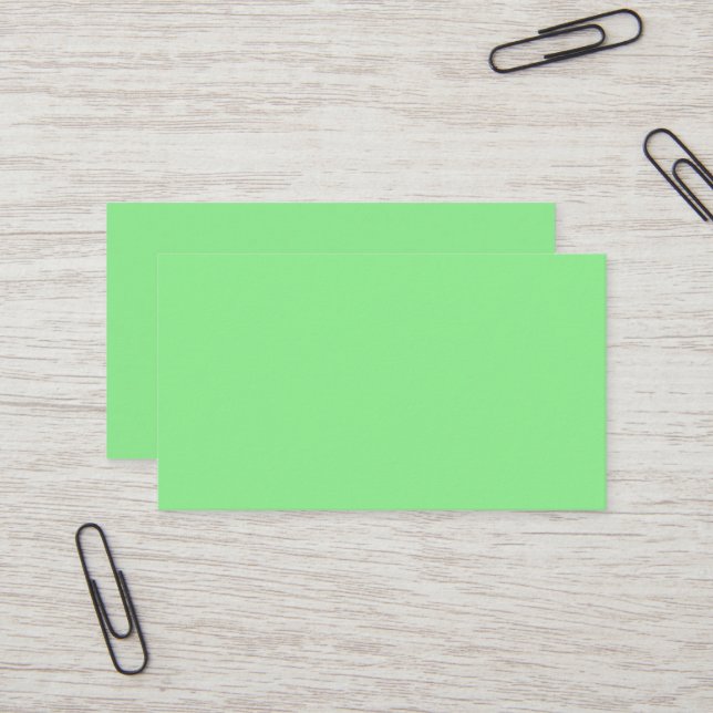 Light Green Business Card (Front/Back In Situ)
