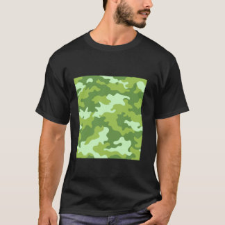 Light Green Camouflage Art Pretty Pattern Camo T-Shirt