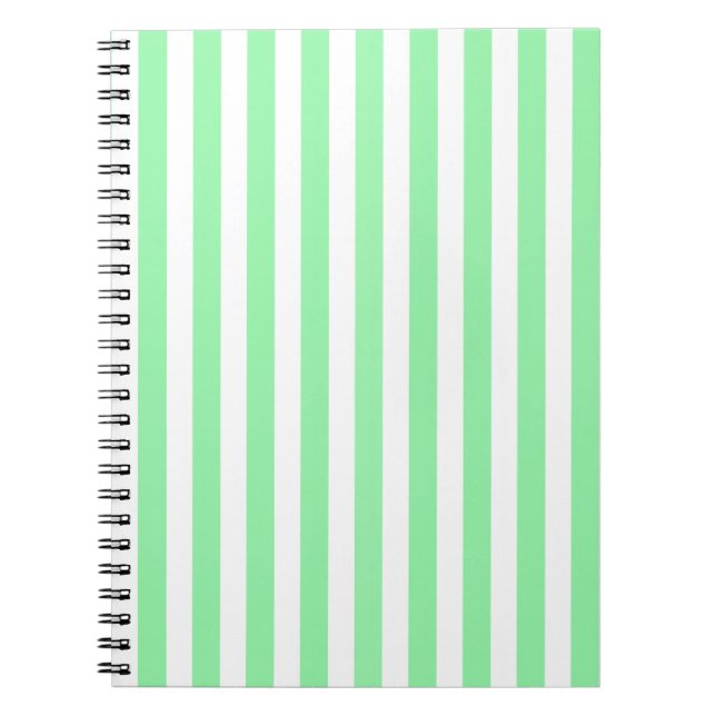 Light green candy stripes notebook (Front)