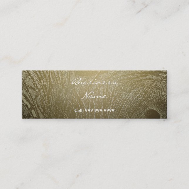 light green Card Peacock Feather (Front)