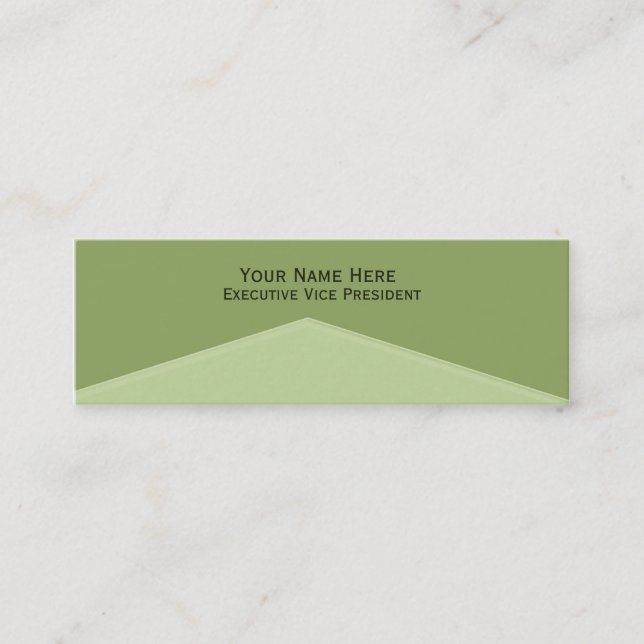 Light Green Centre Point Mini Business Card (Front)