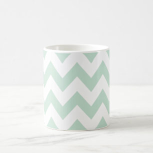 Light Green Chevron Coffee Mug