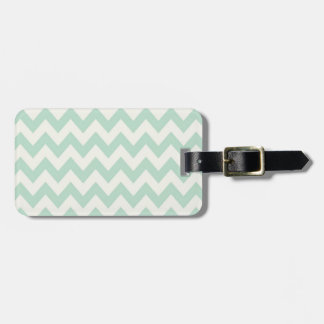Light Green Chevron Luggage Tag