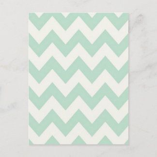 Light Green Chevron Postcard