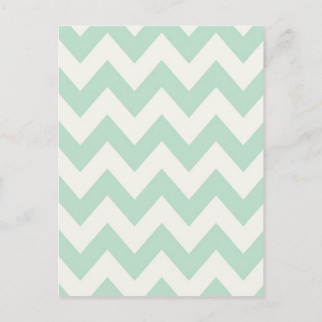 Light Green Chevron Postcard (Front)