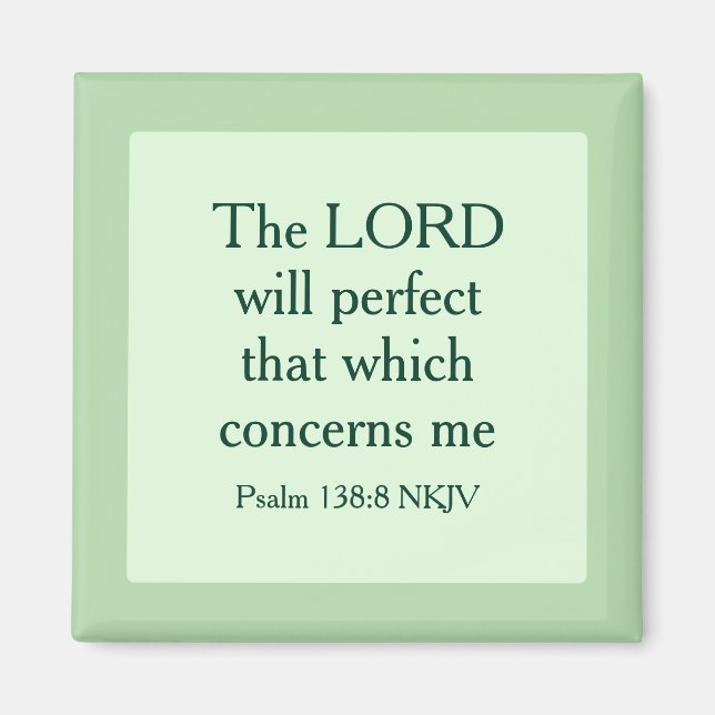 Light Green Christian Faith Bible Verse Scripture Magnet (Front)