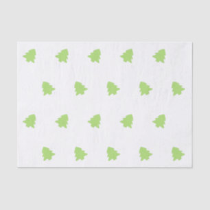 Light Green Christmas Trees print Tissue Paper