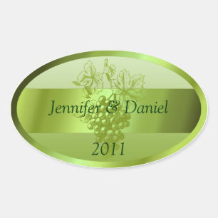 Light Green Custom Wine Labels