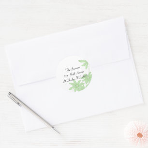 Light Green Daisies Return Address Classic Round Sticker