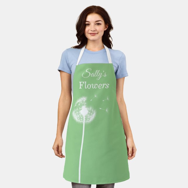Light Green Dandelion Apron (Worn)