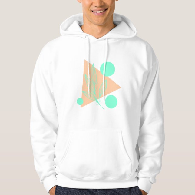 Light green, dark beige male blouse hoodie (Front)