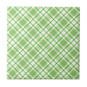Light green diagonal check pattern tile