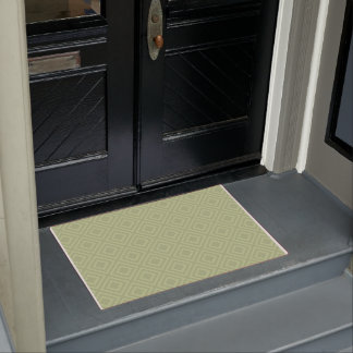 Light Green Diamond Squares Pattern Doormat