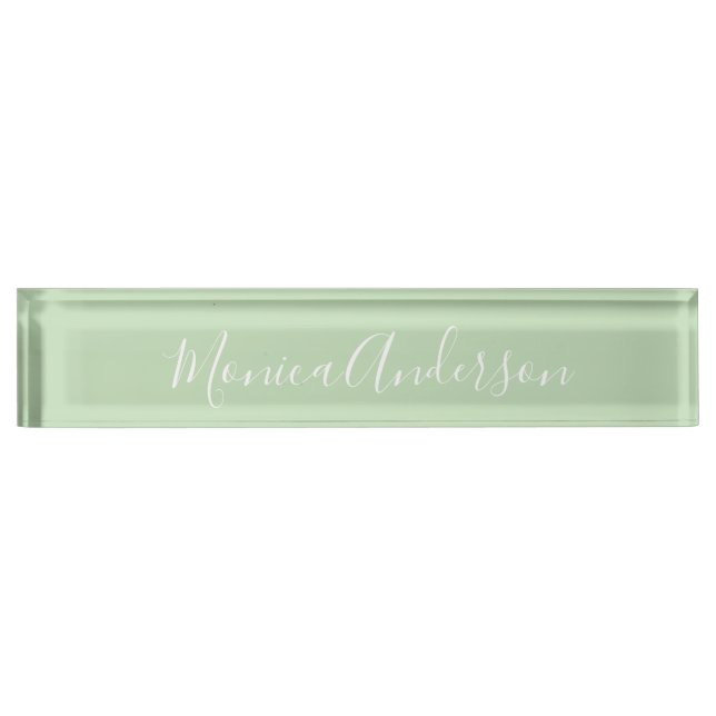 Light Green Elegant Nameplate (Front)