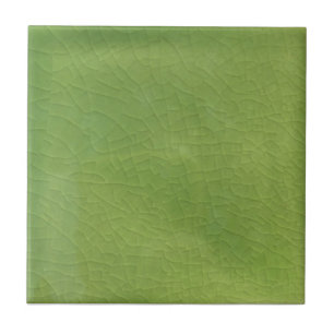 Light Green Faux Crackled Crazed Repro Antique Tile