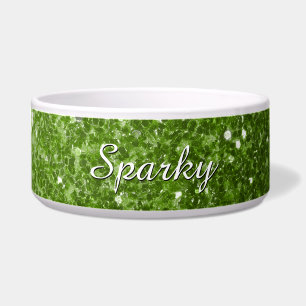 Light green faux glitter sparkles Personalize