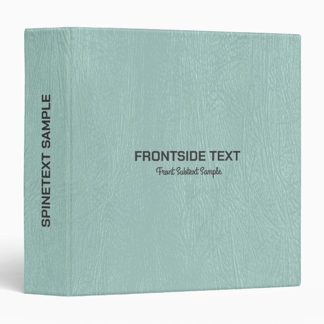 Light Green Faux Leather Look Binder (Front/Spine)