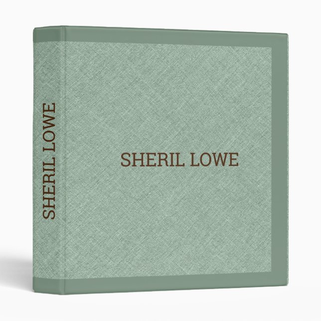 Light-green faux line texture look binder (Front/Spine)