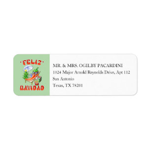 Light Green Feliz Navidad Chili Modifier votre adr