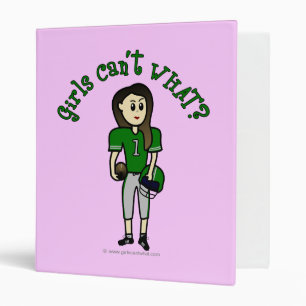 Light Green Girls Football Binder