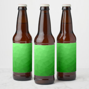 Light green gradient geometric mesh bright pattern beer bottle label
