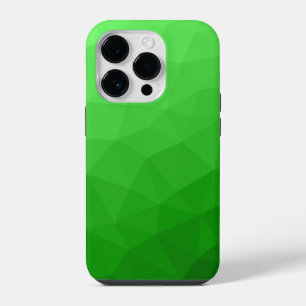 Light green gradient geometric mesh bright pattern iPhone 14 pro case