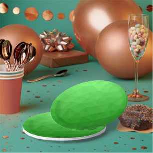 Light green gradient geometric mesh bright pattern paper plate