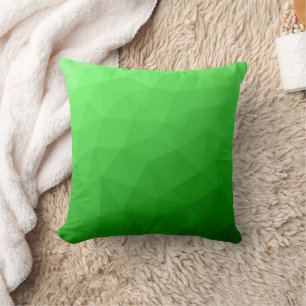 Light green gradient geometric mesh bright pattern throw pillow