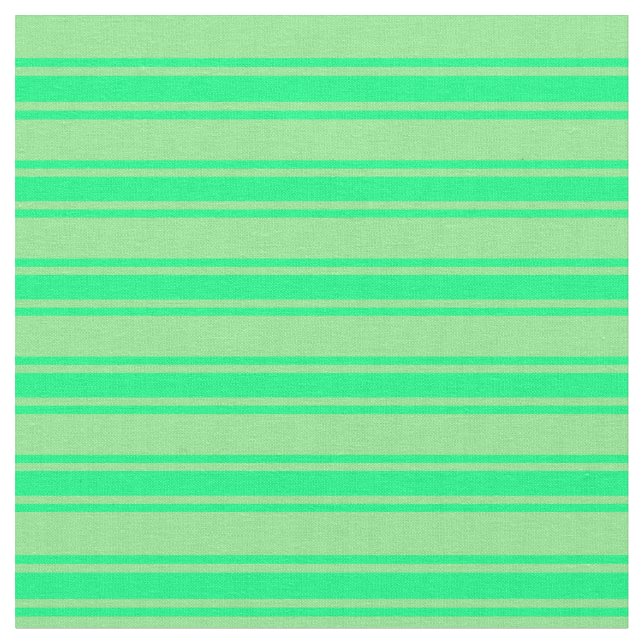 Light Green & Green Coloured Lined Pattern Fabric (Close Up)