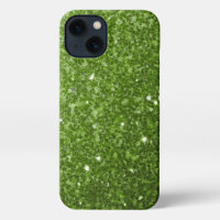 Light green greenery faux glitter sparkles