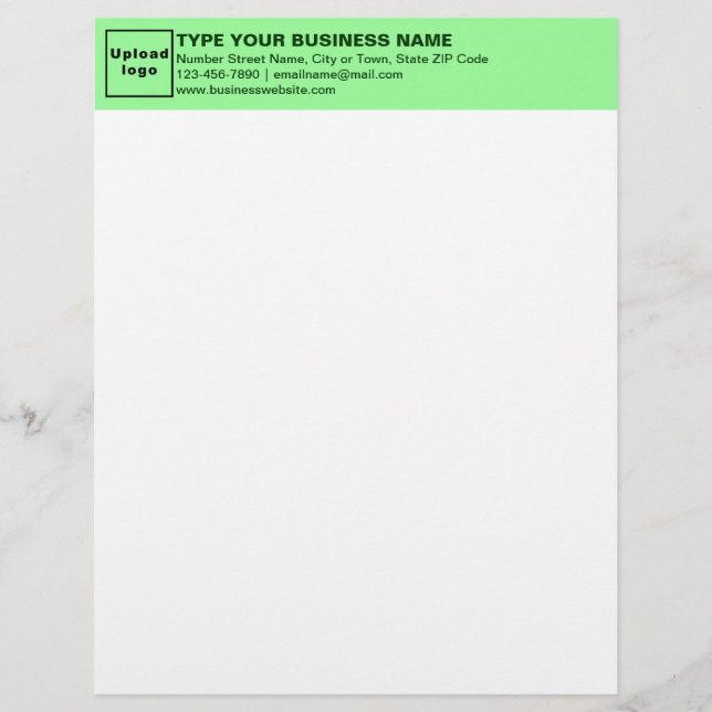 Light Green Heading of Business Letterhead (Front)