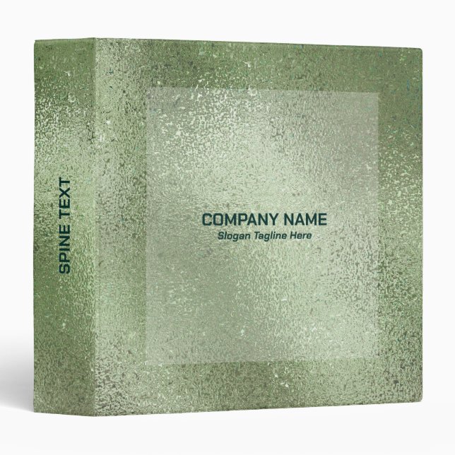 Light green iridescent shimmering glass texture binder (Front/Spine)