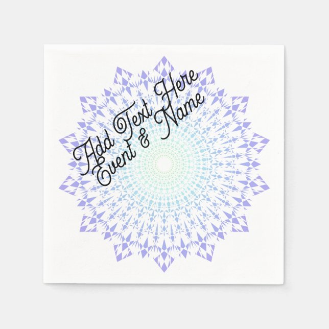 Light Green-Light Purple Diamond Edge Napkins (Front)
