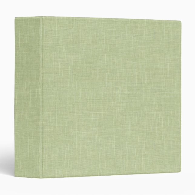 Light Green Linen Fabric Texture Look Simple Blank Binder (Front/Spine)