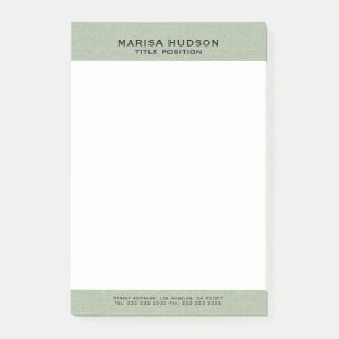 Light green Linen Fabric Texture Post-it Notes