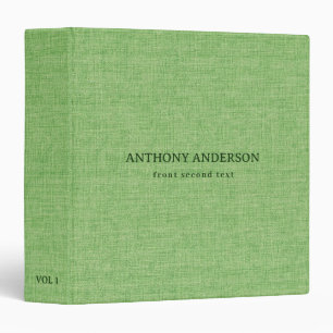 Light Green Linen Texture Binder