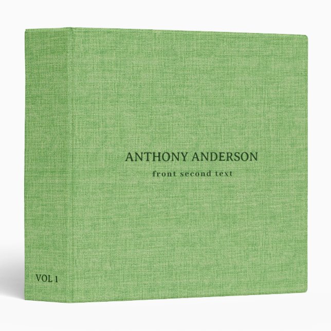 Light Green Linen Texture Binder (Front/Spine)