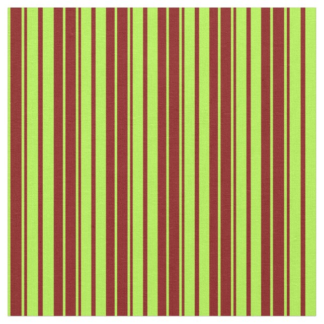 Light Green & Maroon Lines Pattern Fabric (Close Up)