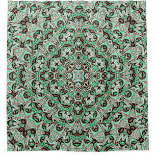 Light green, mint and brown mandala.