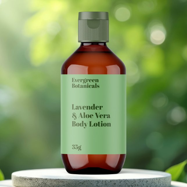 Light Green Modern Cosmetics Bottle Label (Creator Uploaded)